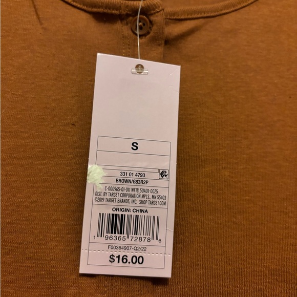 Wild fable brown long sleeve cropped top new with tags multiple sizes available - Picture 4 of 6